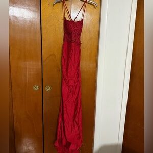 Elegant Red Evening Gown